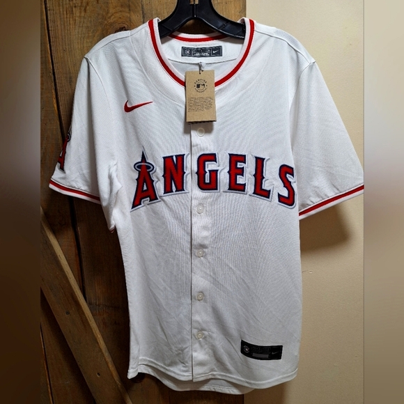 A Nike official MLB Los Angeles Angels blank jersey in men's size small. NWT